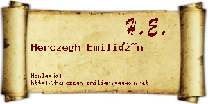 Herczegh Emilián névjegykártya